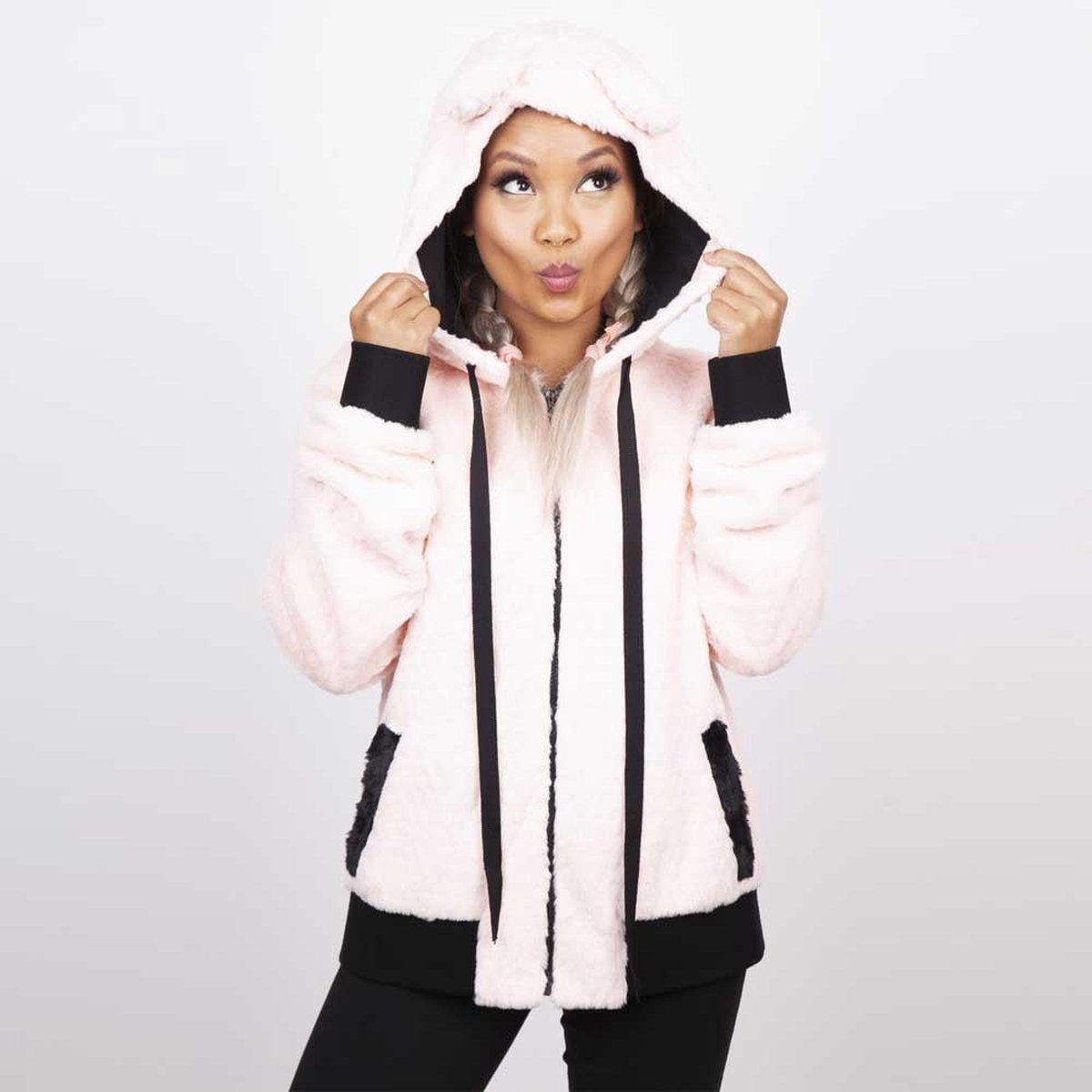 Jawbreaker Jacket -L- Make Me Purr Teddy jacket Roze