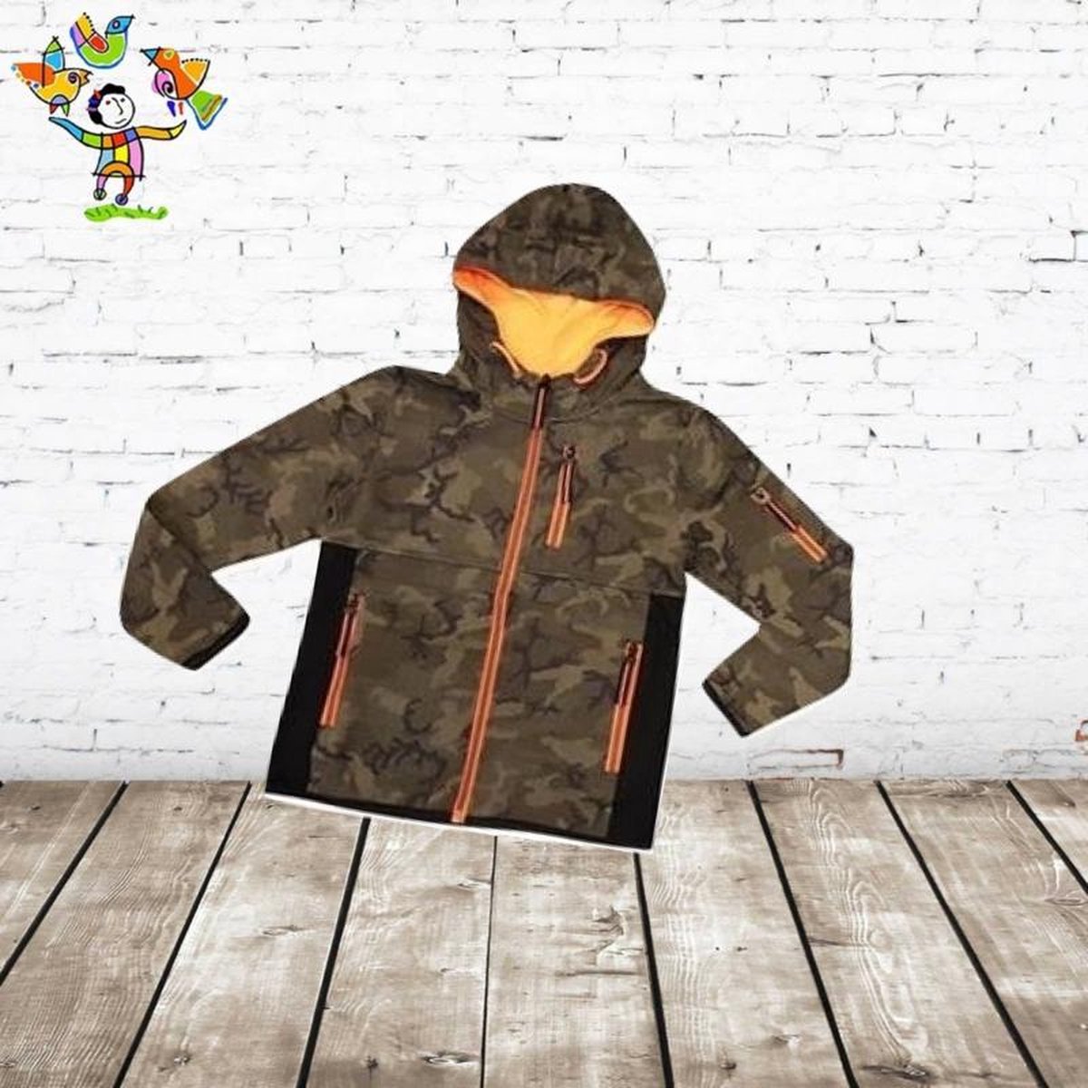 S&C vest Army rits oranje 158/164