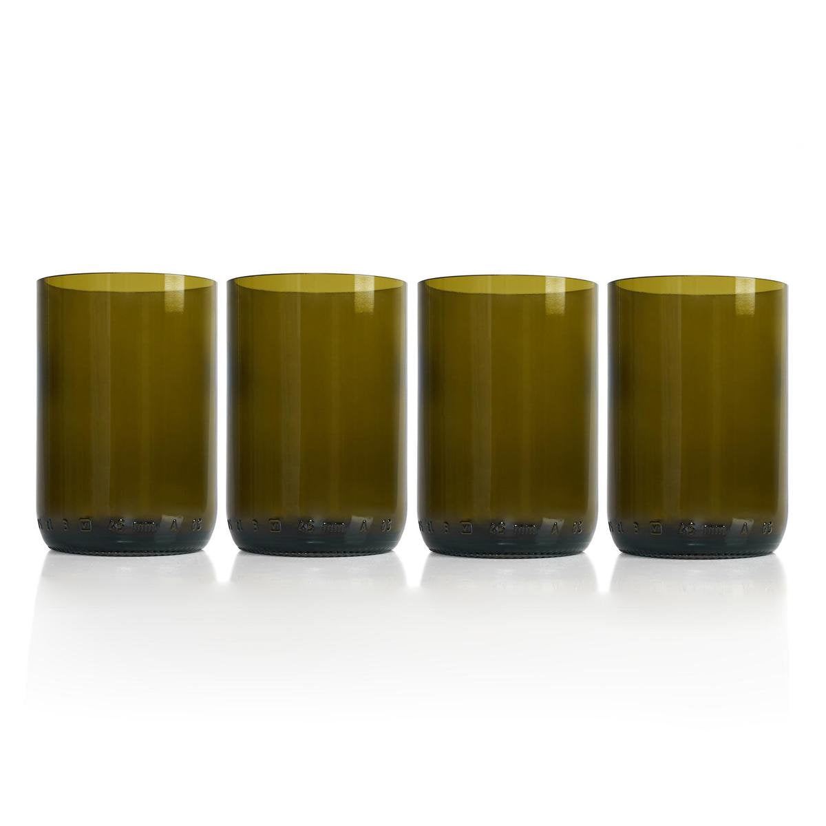 Rebottled Tumbler 4-Pack Drinkglazen - Bruin - Duurzaam - 4 stuks - 330 ml