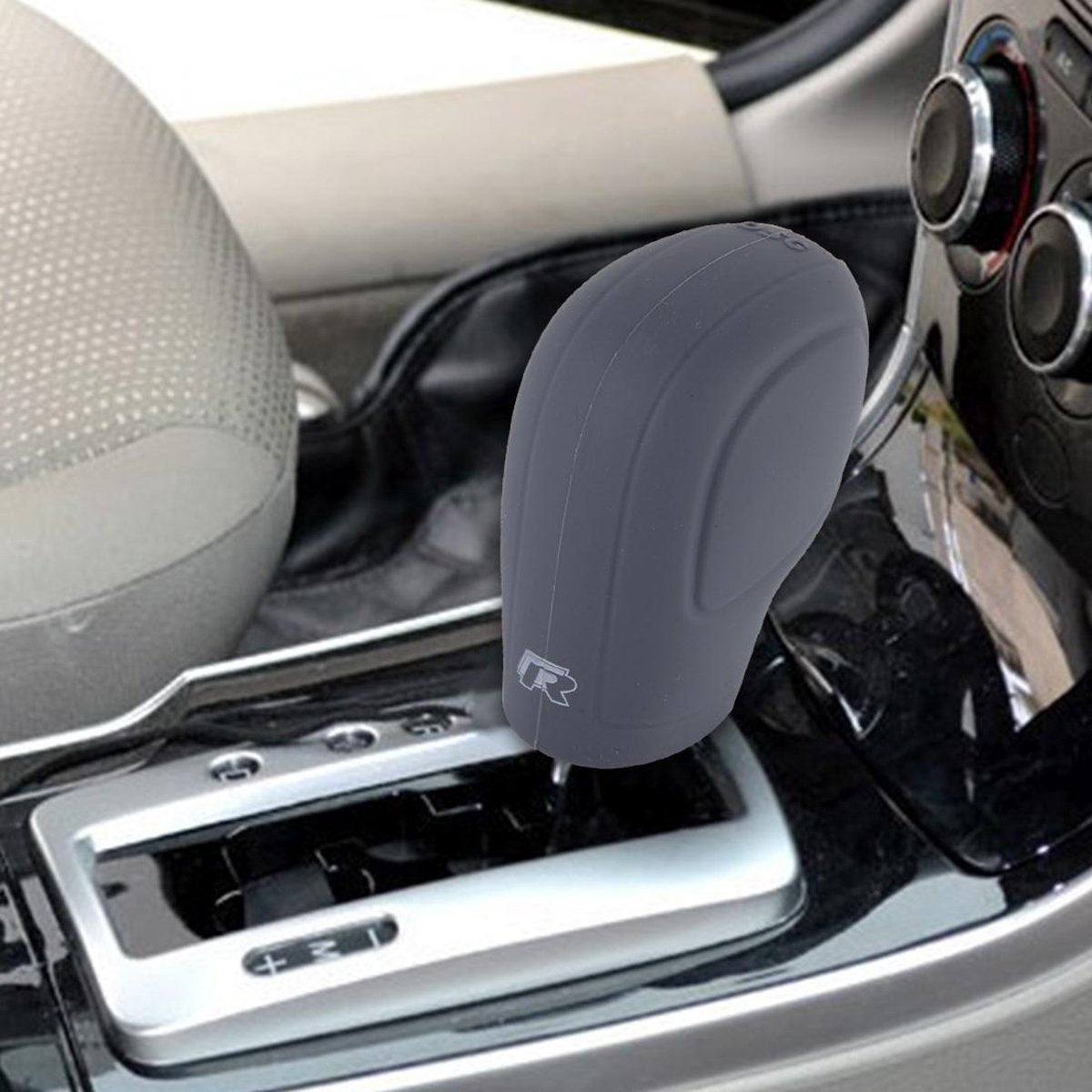 Rubber Auto Handrem Hoofd Cover Pookknop Versnellingspook Kussenhoes Auto Accessoire Interieur Pad (Grijs)