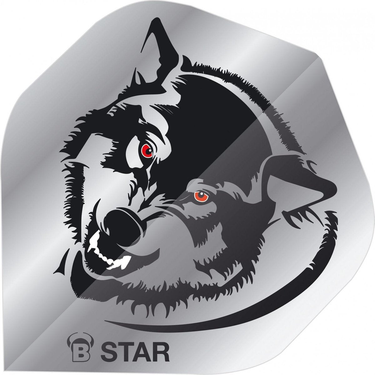 Bull´s Flights B-star Wolf A-standard 100 Micron Zilver