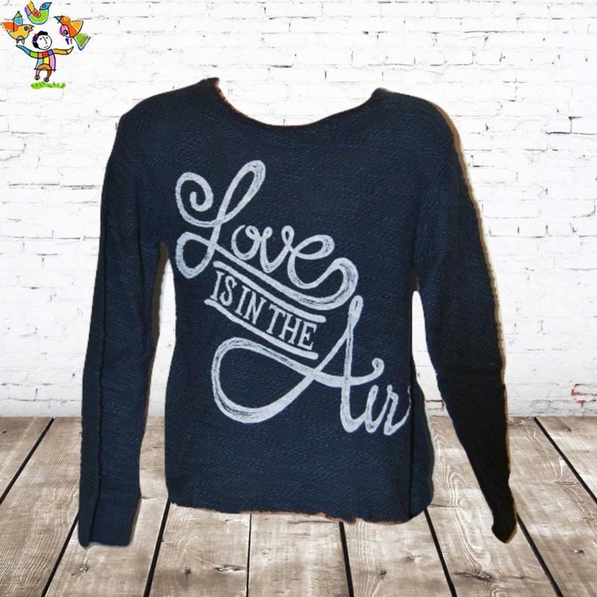 s&C Trui Love dblauw - 110/116