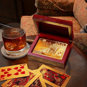 MikaMax Gouden Speelkaarten - Kaartspel - Speelkaarten - Luxe Speelkaarten Set - Poker - Incl. Luxe Cadeaubox