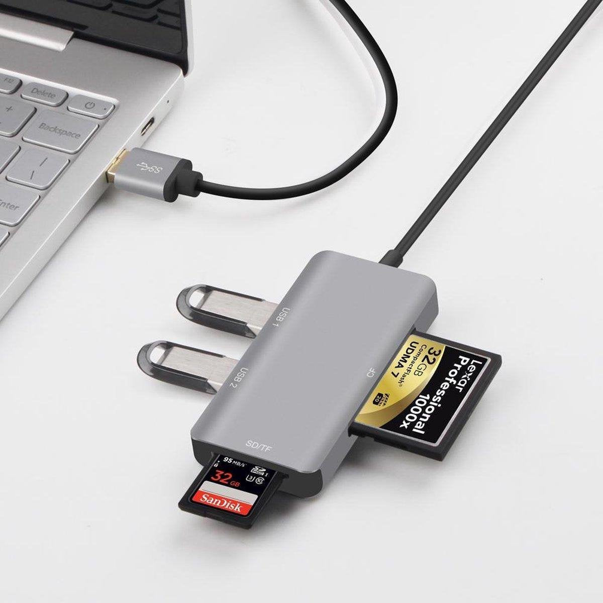 Sounix 5 in 1 Kaartlezer - USB 3.0 card reader-USB multifuntionele kaart lezer - SD/TF/CF