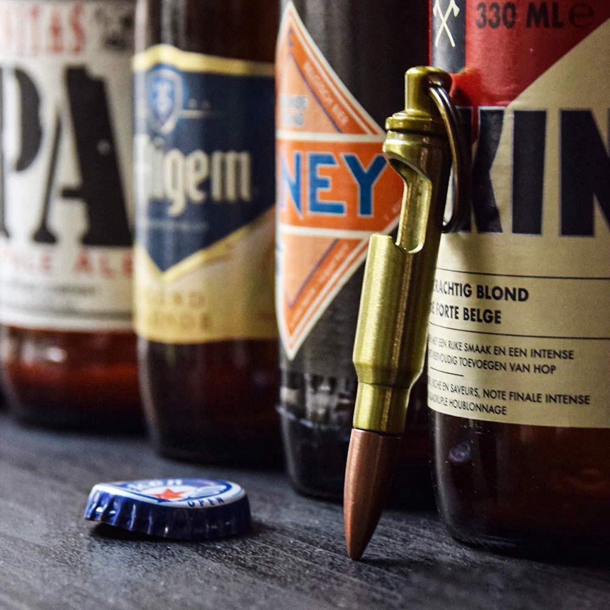 MikaMax Bullet Flessenopener - Opener - Bieropener - Flesopener Sleutelhanger