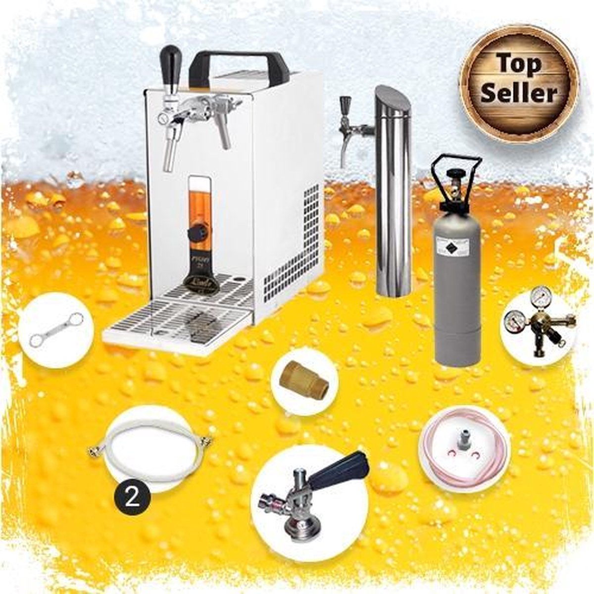 Complete set biertap - PYGMY 20 1-kraans droogkoeler