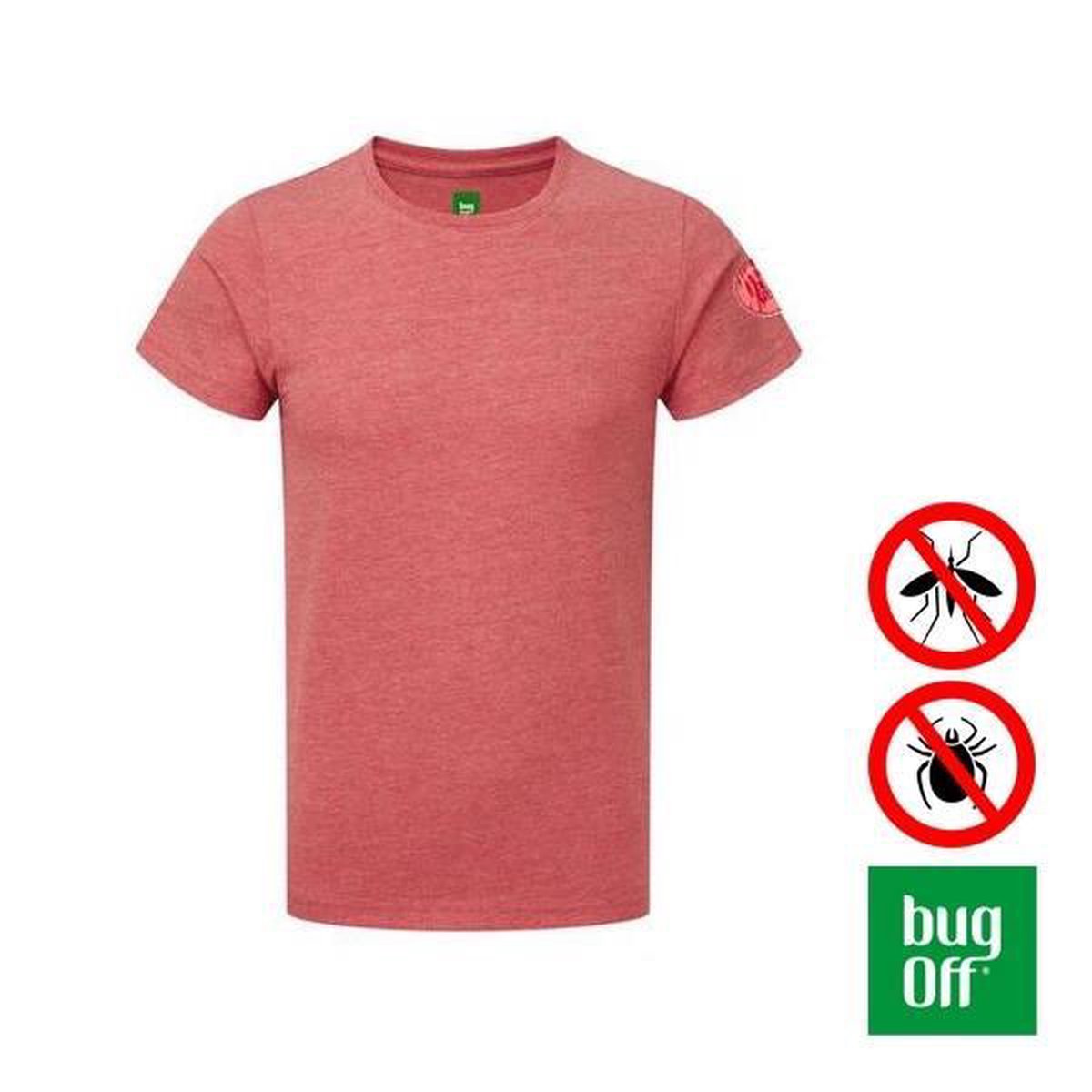 BugOff - insectwerende kids T-Shirt rood