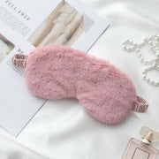 Dames slaapmasker roze pluche wollig | reismasker met vacht | oogmasker vrouwen - dames - tieners | Reizen