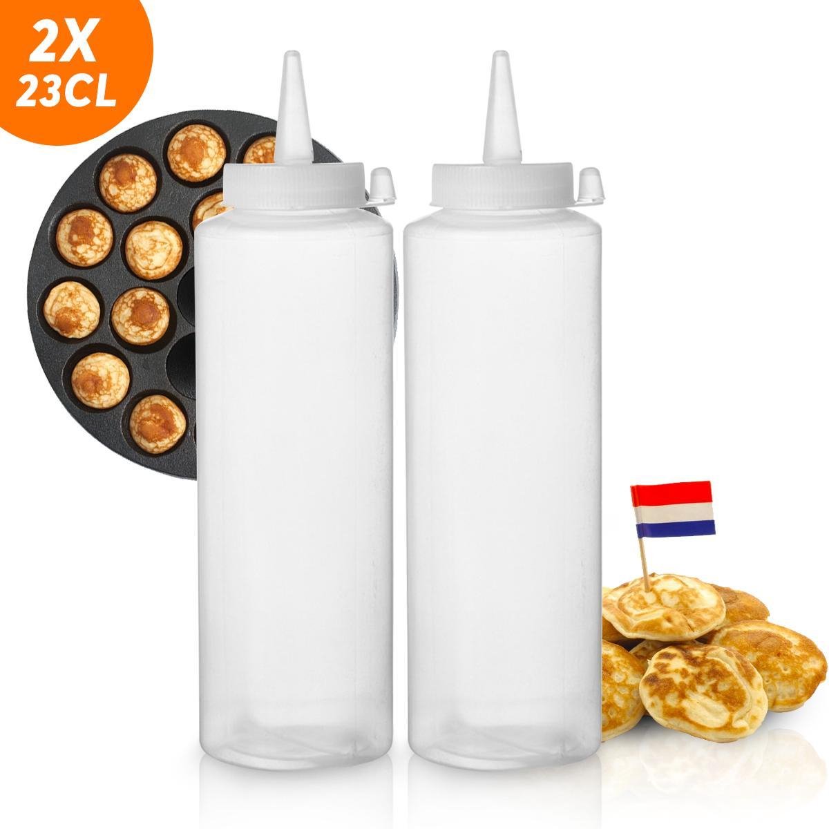 Innovaland 2x Doseerfles  23cl - Knijpfles - Voor Beslag