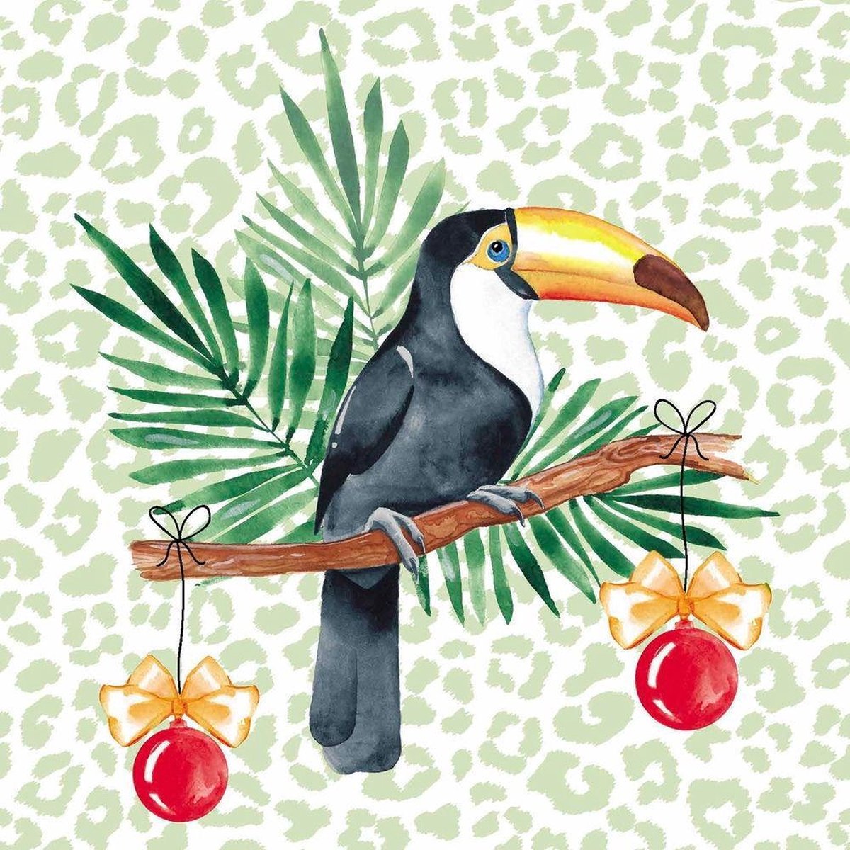 Duni Servetten Tropical Balls 3-laags 33 X 33 Cm Papier 20 Stuks