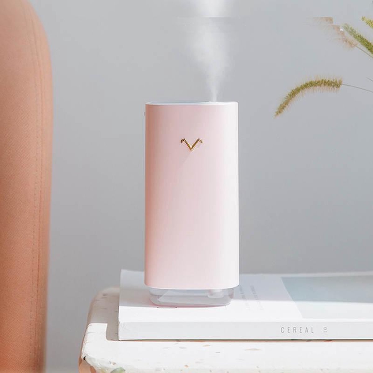 Hummi SlimPH Roze - Luchtbevochtiger met Projector - Humidifier - Aroma Therapie - Aromadiffuser - Vernevelaar - Verstuiver - Geurverspreider - Luchtverfrisser