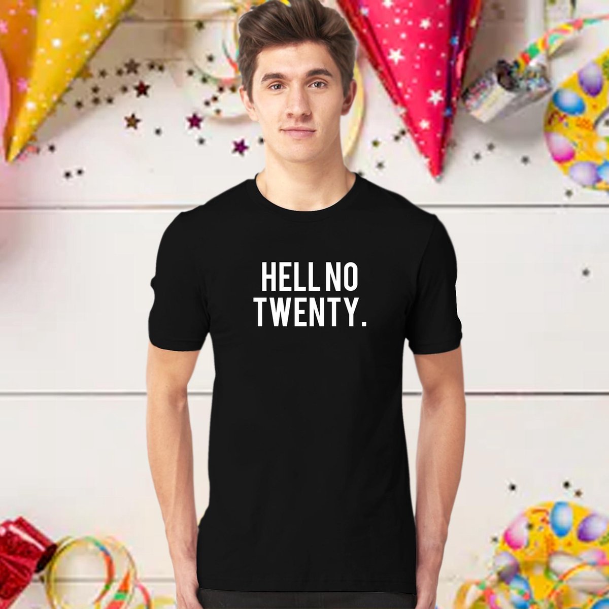 20 JAAR T SHIRT | VERJAARDAG | HELL NO TWENTY 20 | Kado Cadeau Tip | Voor Mannen en Vrouwen | Unisex | Maat M