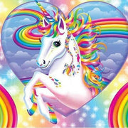 Lukana® Eenhoorn  - diamond painting - ronde steentjes - 35x35cm - 5D - compleet set - ontspannen - kinderen - volwassenen