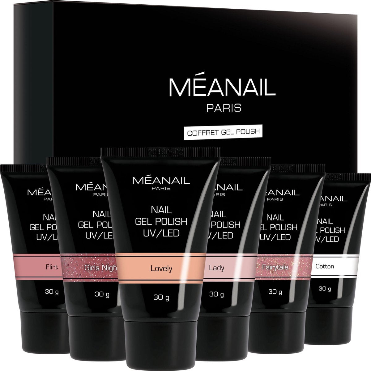 POLYGEL - Nagelverlenging - Set van 6 kleuren - MEANAIL -  6 x 30 gr
