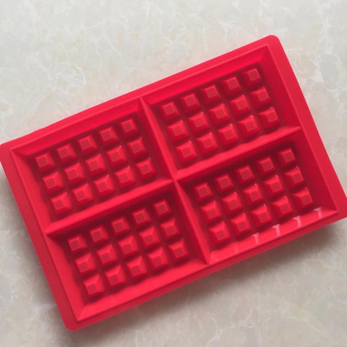 BukkitBow Wafelvorm – Siliconen Wafelvorm voor wafelijzer – 4 Wafels – Wafel Mal