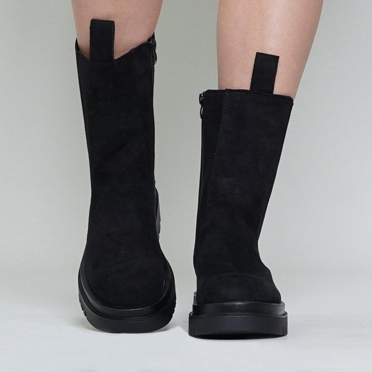 Hoge chelsea boots suède in 2 kleuren 38 / Beige