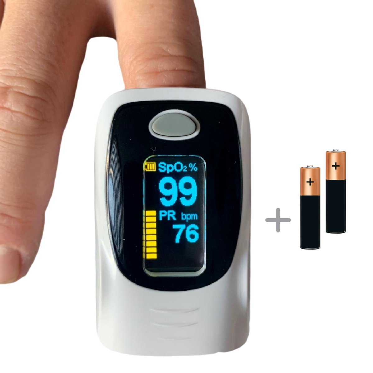 Saturatiemeter Oximeter Zuurstofmeter Hartslagmeter Pulse Oximeter - Zuurstofmeter vinger - MESC®