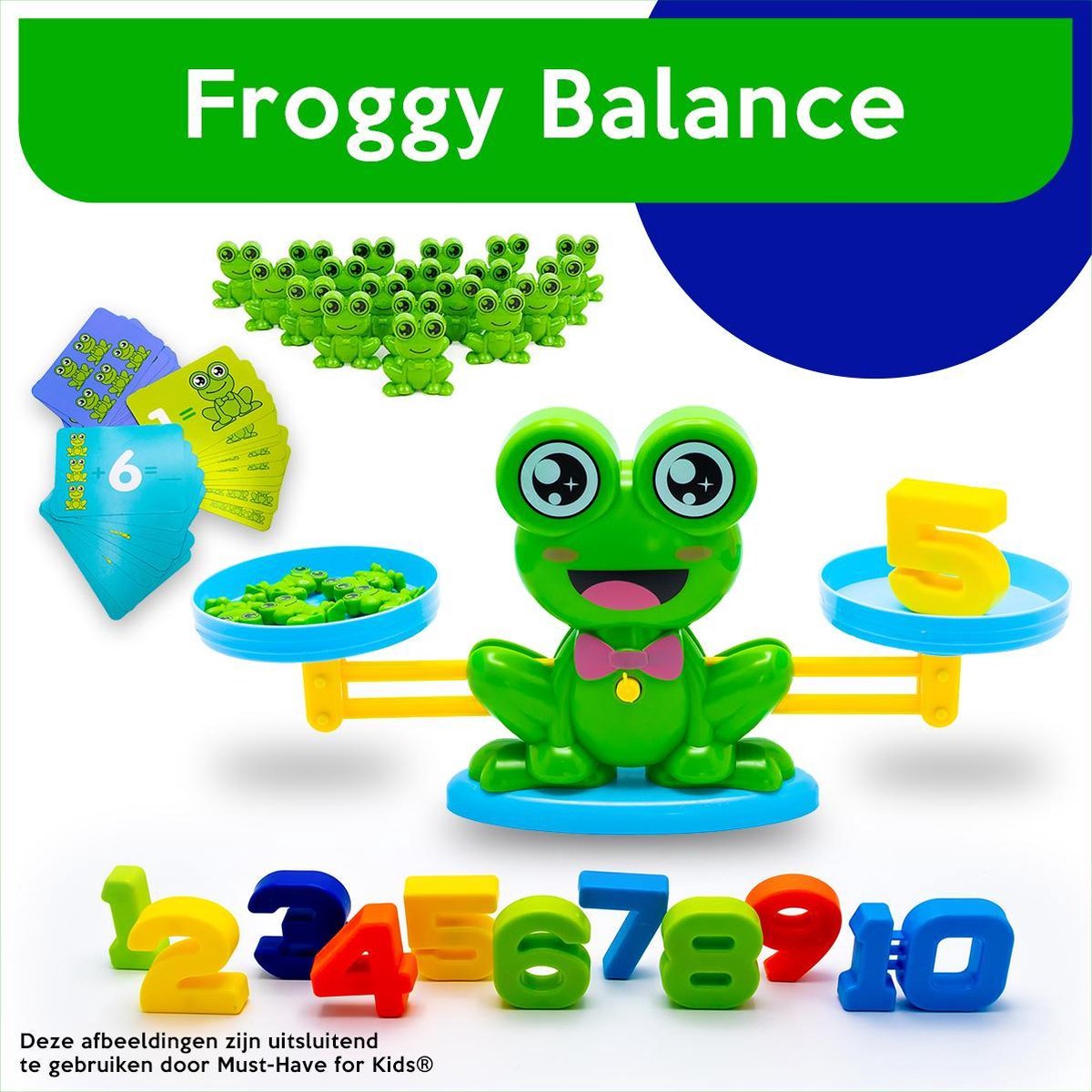 Must-Have for Kids® | Frog Balance Game - Balansspel - Leren Rekenen - Interactief Speelgoed - Weegschaal Speelgoed