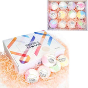 SensaHome Biologische Badbommen - Giftset Natuurlijke Bruisballen - voor in Bad - 12 Etherische Aroma Badbommen - Handmade Bath Bombs