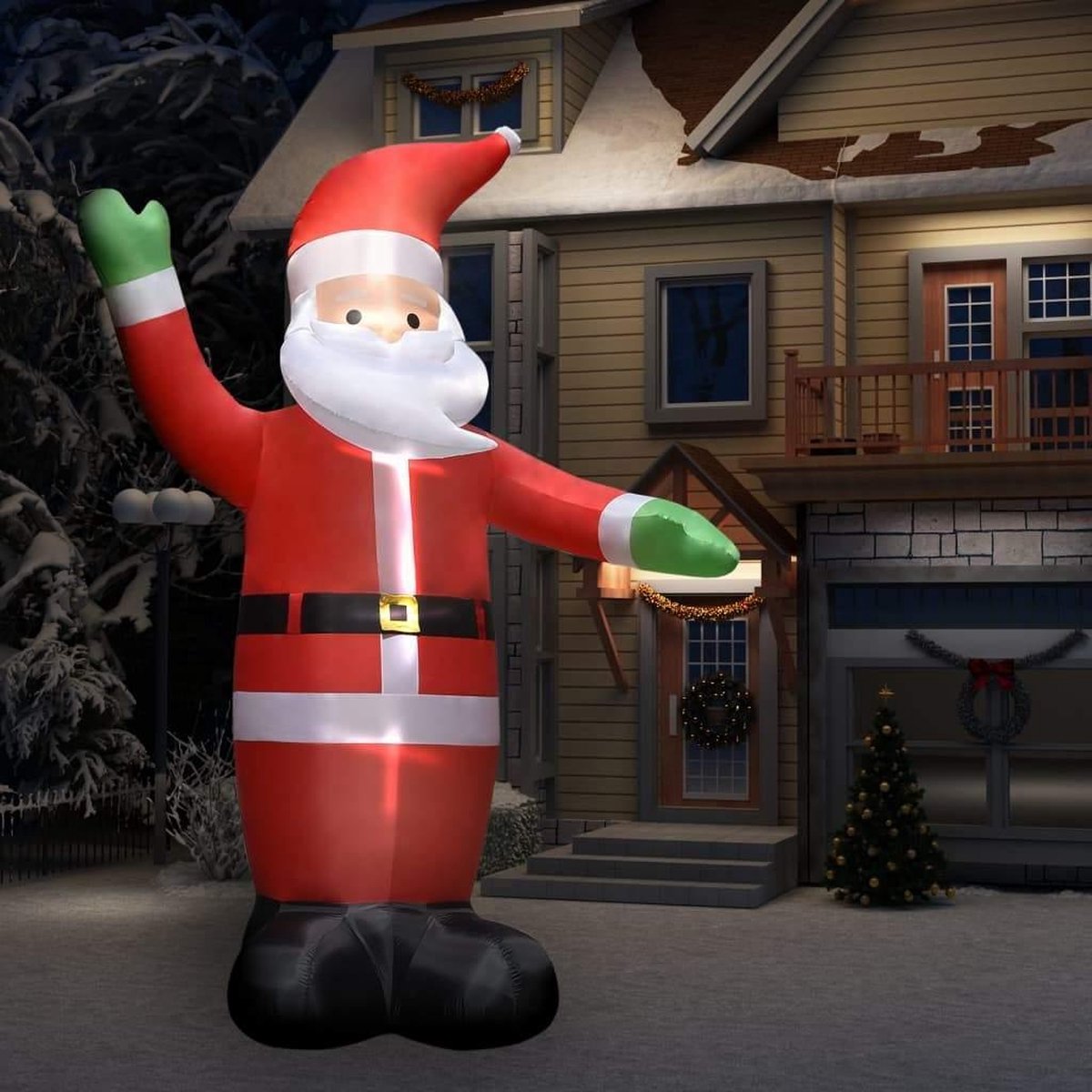 Medina Kerstman opblaasbaar met LED's IP44 4