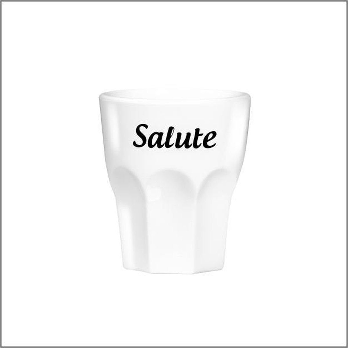 6 onbreekbare Shot glaasjes - Borrel glaasjes - met tekst - Salute