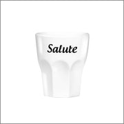 6 onbreekbare Shot glaasjes - Borrel glaasjes - met tekst - Salute