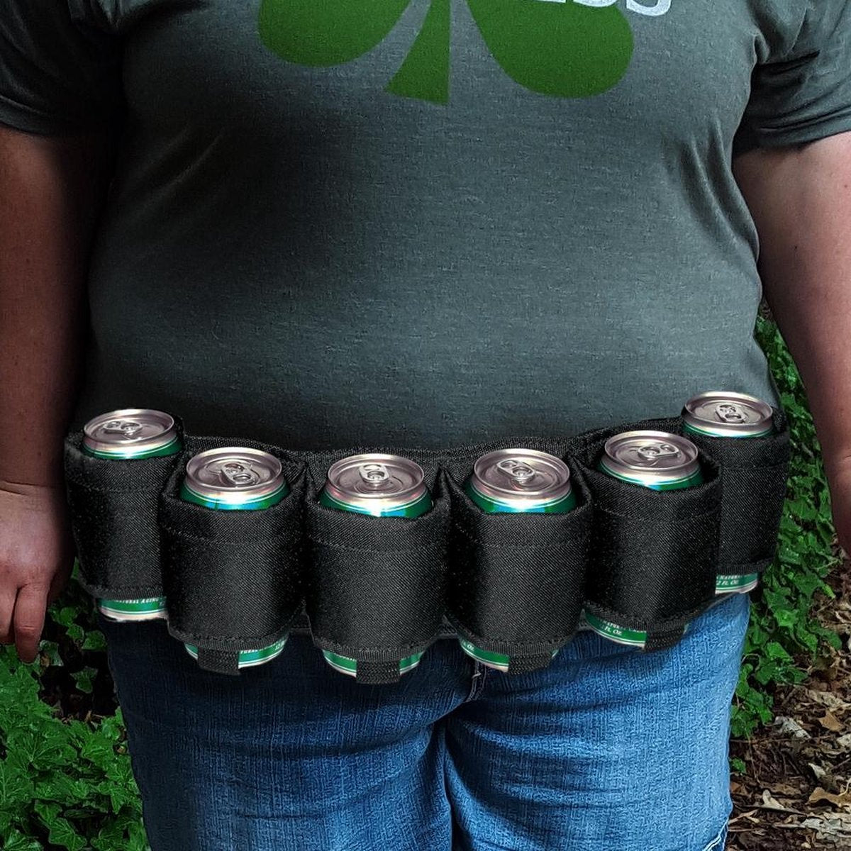 MikaMax Beer Belt - Verkleedaccessoire - Bier Riem - Bierhouder Riem - Bier Heuptas - Bier Gadgets - Geschikt voor 6 blikjes - One size