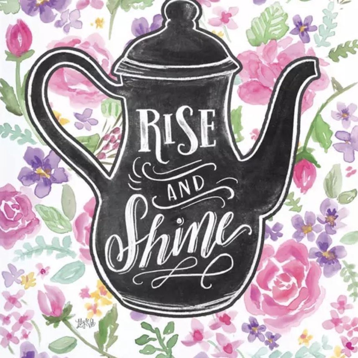 Diamond Painting Volwassenen - Tekst -  Rise and Shine - Volledige Bedekking - Ronde Steentjes - 20 x 25 CM