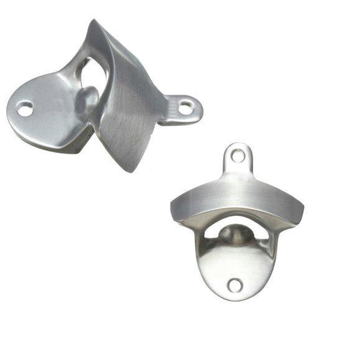 Flesopener muur - Zilverkleurige wandflesopener