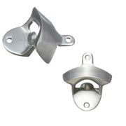 Flesopener muur - Zilverkleurige wandflesopener