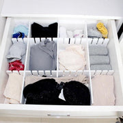 Doodadeals® | Ladeverdeler | Lade Organizer | Ladeverdeler Verstelbaar | Ladeverdeler Badkamer | Lade Indeling | Verstelbare Ladeverdeler | Wit | 48 x 7 cm | 5 stuks