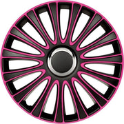 Autostyle Wieldoppen 15 inch LeMans Zwart/Roze - ABS