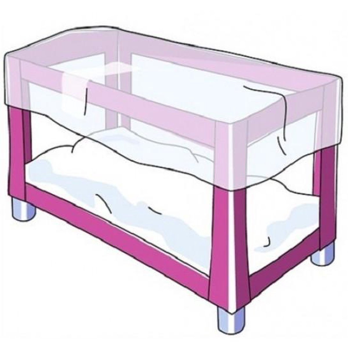 Babsana Klamboe Voor Campingbed - Wit