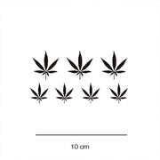 Weedblaaadjes plaktattoo | 2 stuks