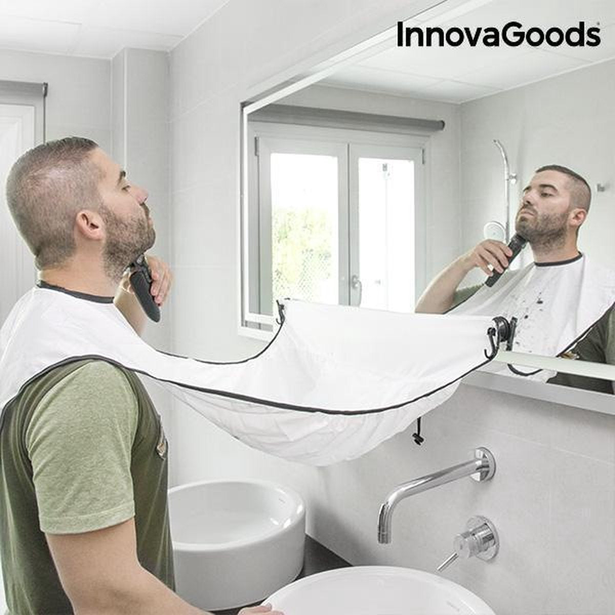 InnovaGoods Scheerdoek met Haaropvanger en Zuignappen