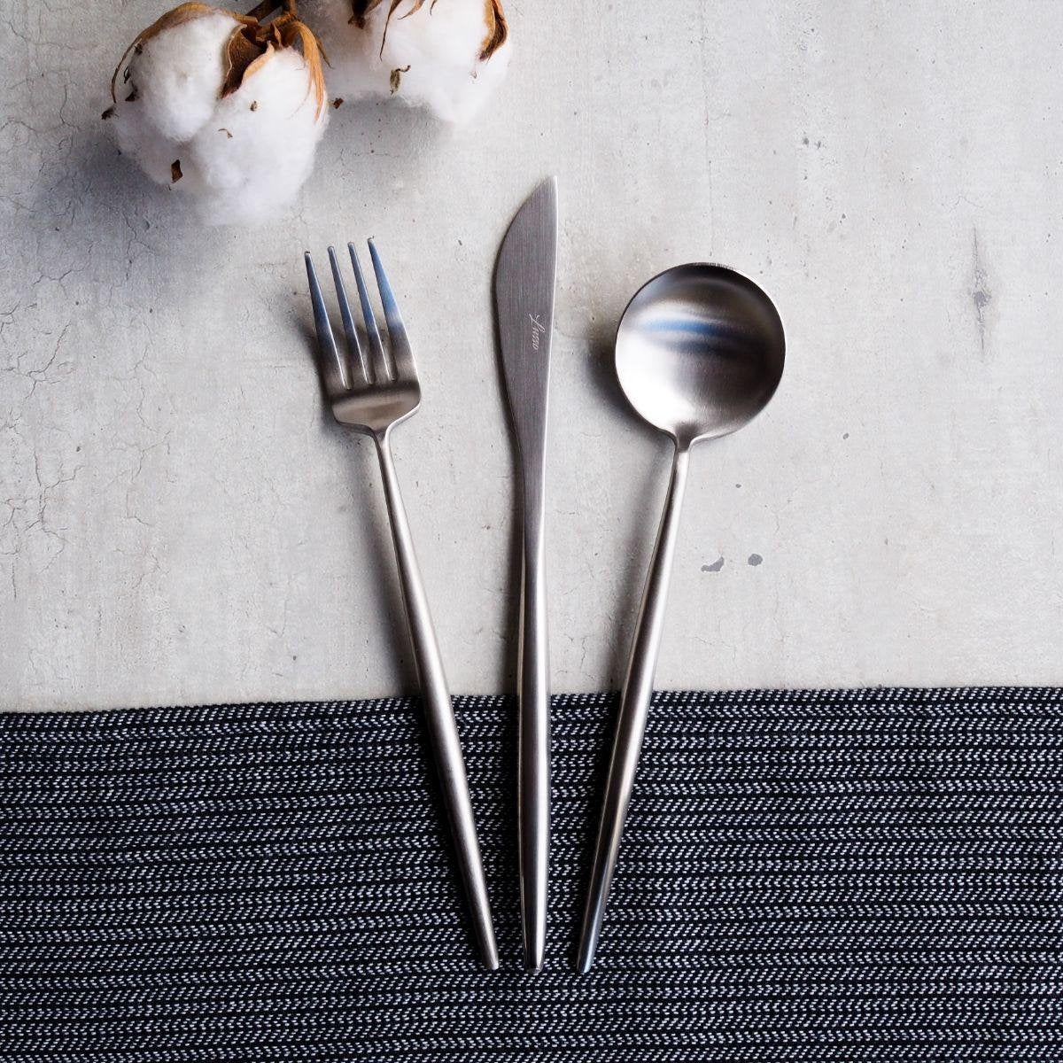 Lusso Elegante Voorgerecht Bestek - Zilver - 4 Persoons