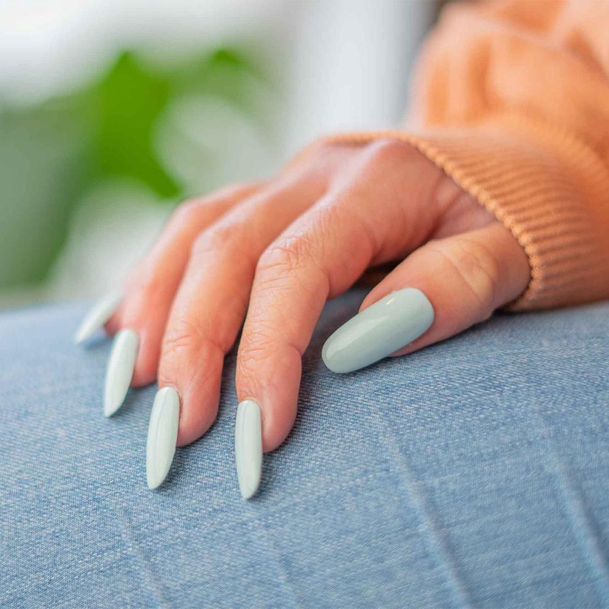Colores Breeze - Nepnagels - Ovaal lang - Handgemaakt - Groen