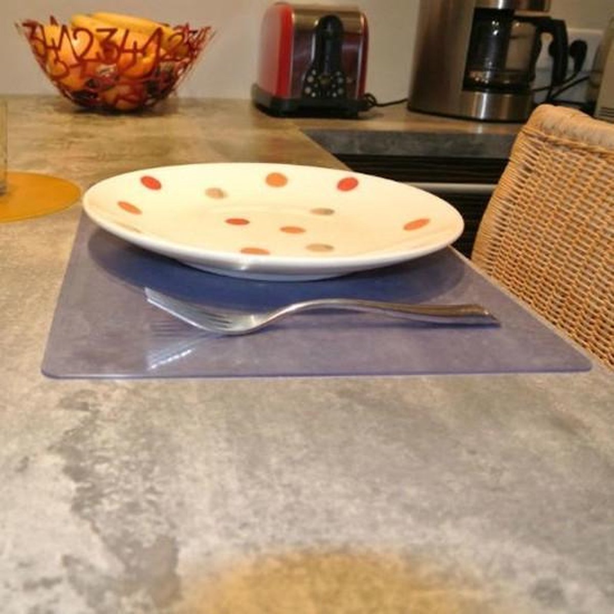 Anti-slip Placemat 40 x 28 cm - Blauw