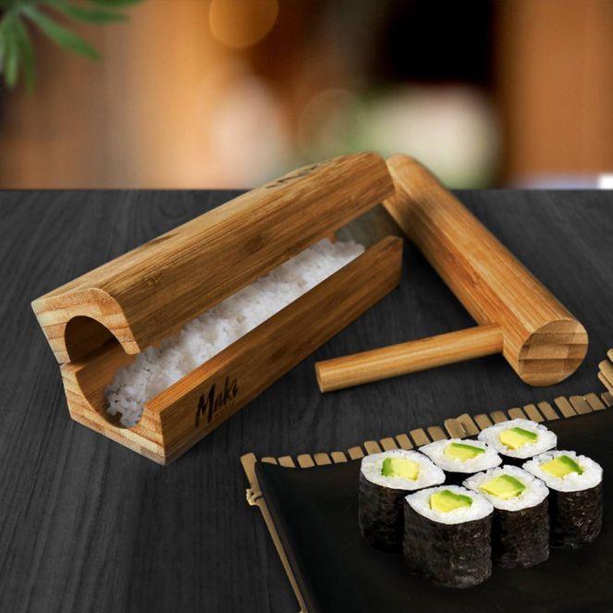 MikaMax - Sushi Maker - Bamboe - Bruin