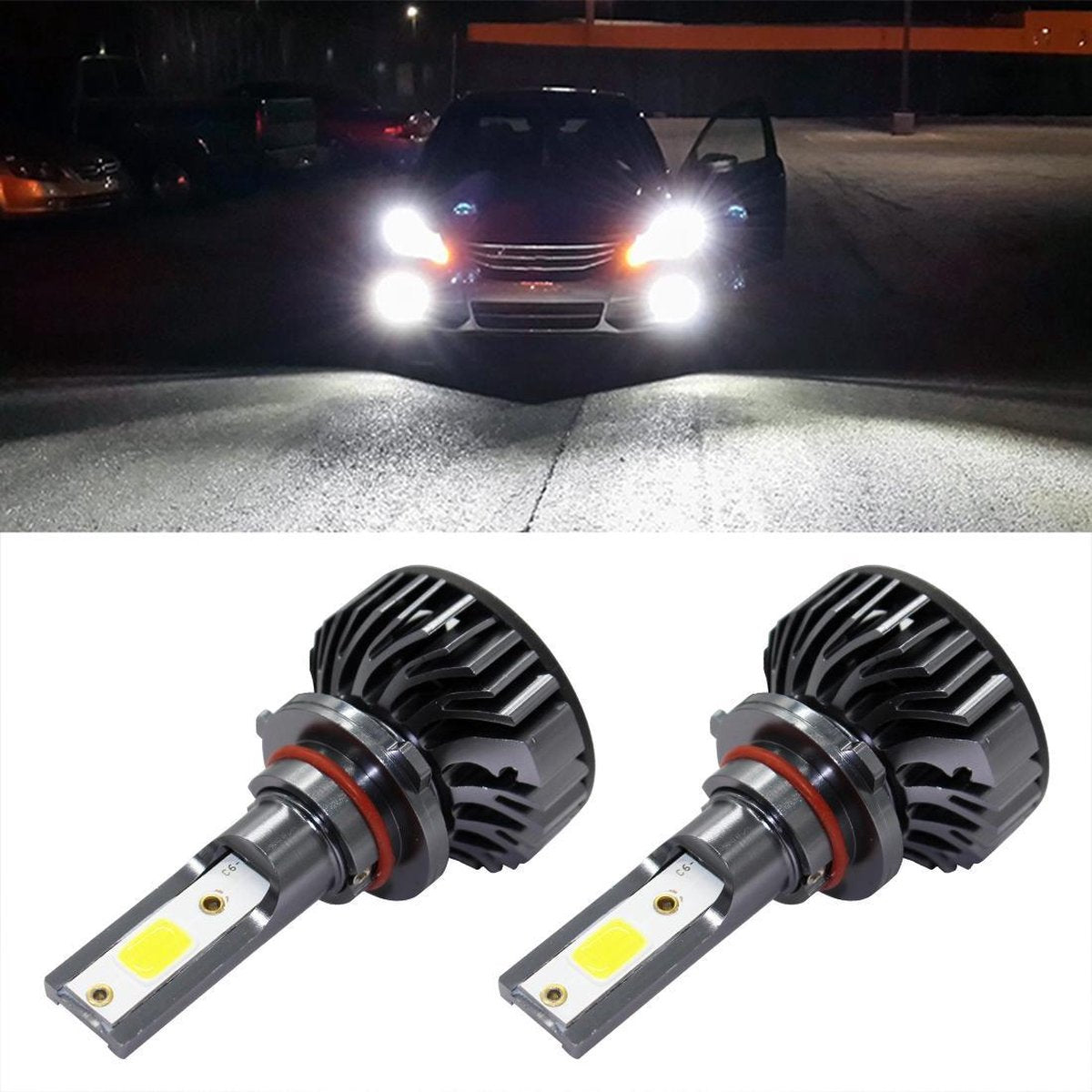 EV8 2 PCS 9005 / HB3 DOB 36W 3000LM 6500K LED-koplampen Grote stralingsconversiekit DC 9-32V (Xenon White)