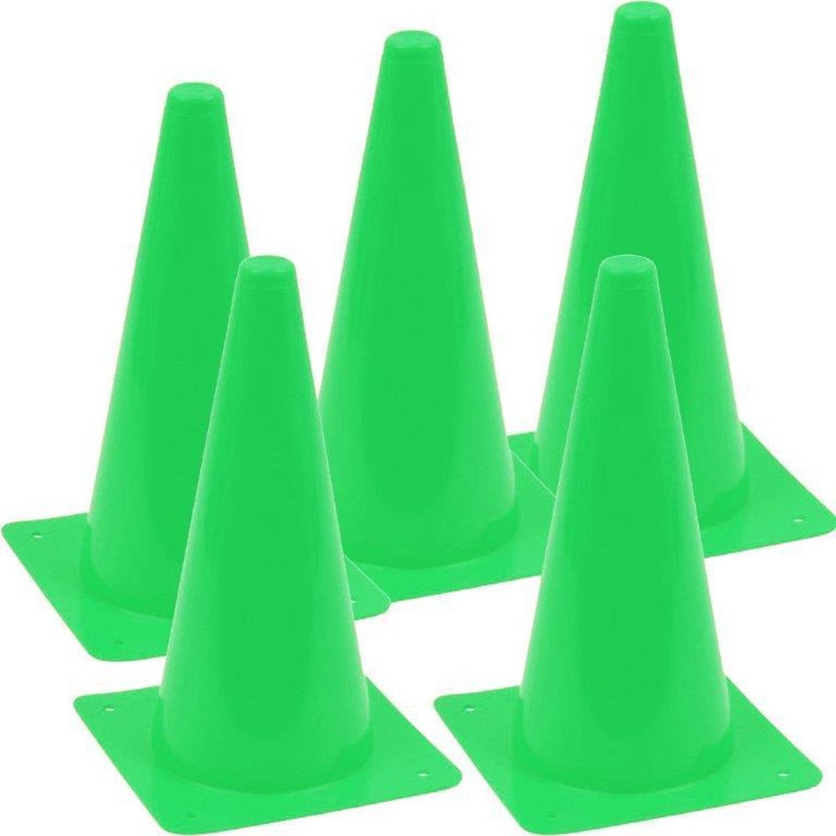 eSAM® - behendigheidskegels - Kegels - Pionnen - Pylonen - 30 cm hoog - set van 5 stuk tapsvormig - Groen