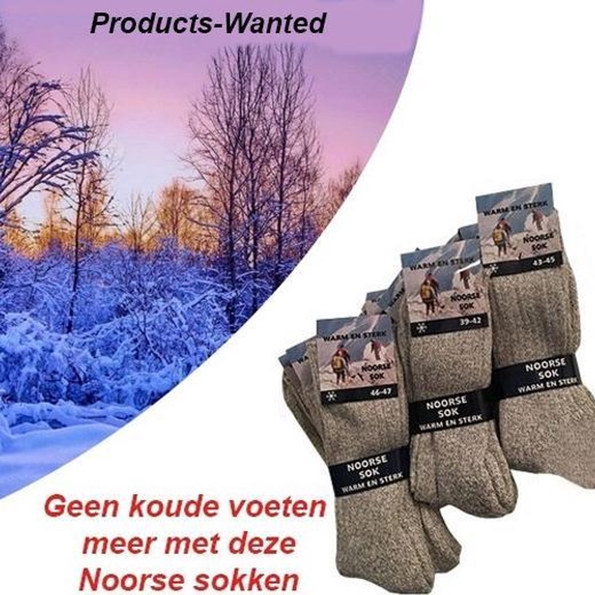 Geen koude voeten meer met deze Noorse sokken 6 paar | Maat 43-45