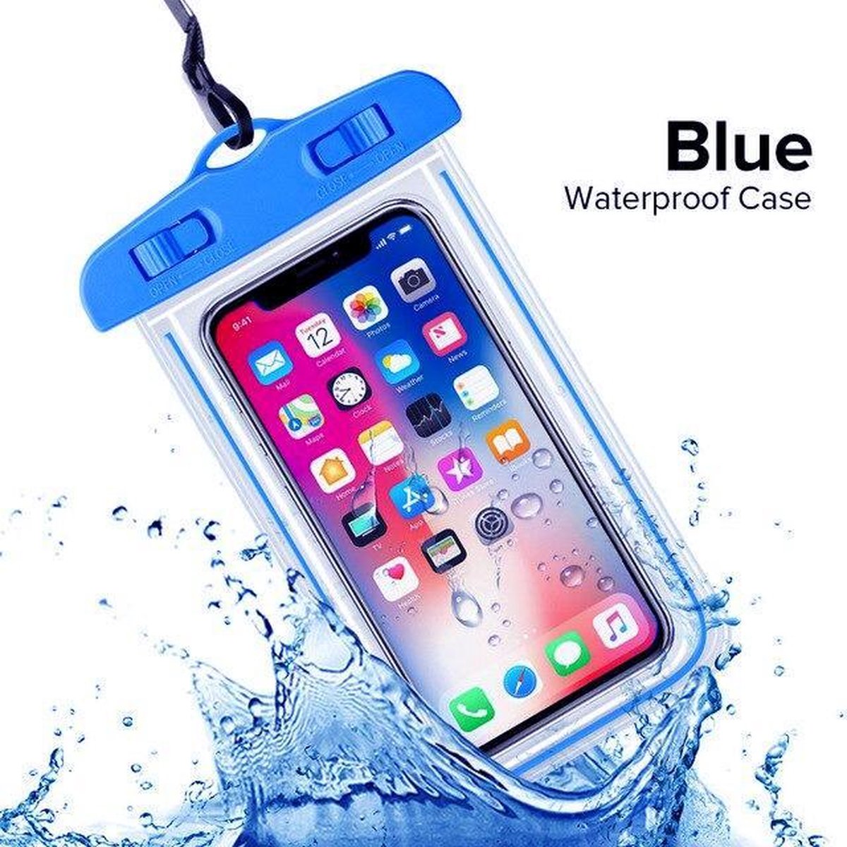 Waterdichte Telefoonhoesjes - Waterproof Hoesje voor Telefoon - Waterdicht Telefoonhoesje - Blauw