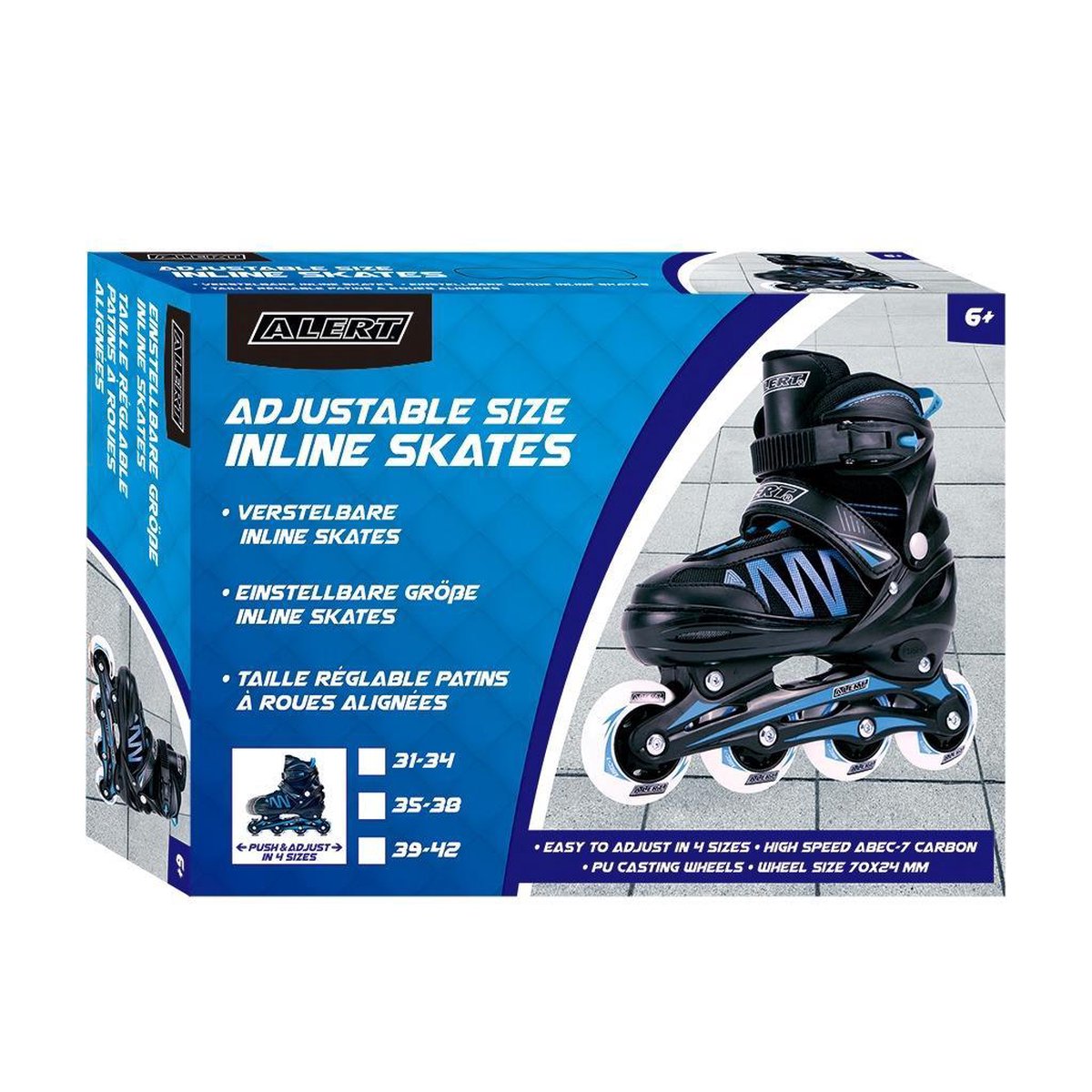Alert Inline Skates Blauw Maat 39-42