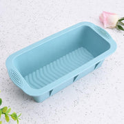 ZijTak - Cake bakvorm - Silicone - Bananen brood - Gebak - Taart - Rechthoekig - Koekjes - Dessert - Koekjes - Brownie - Goede kwaliteit - Anti kleeflaag - Bakken - Pastel blauw
