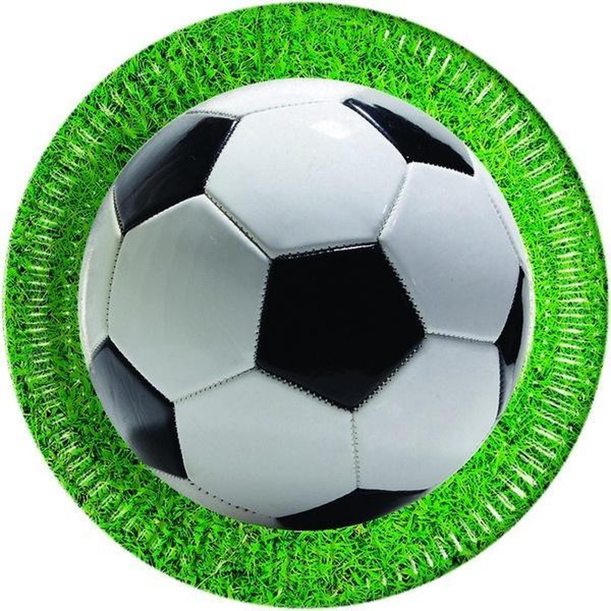 Procos Feestborden Voetbal 23 Cm 8 Stuks Groen