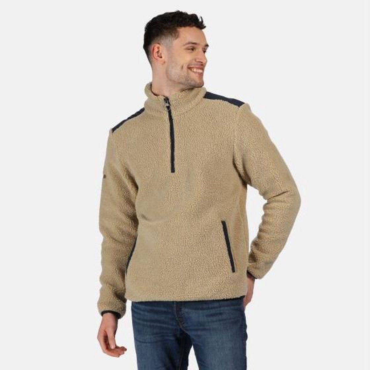 Colman zware Fleece met halve rits van Regatta voor Heren