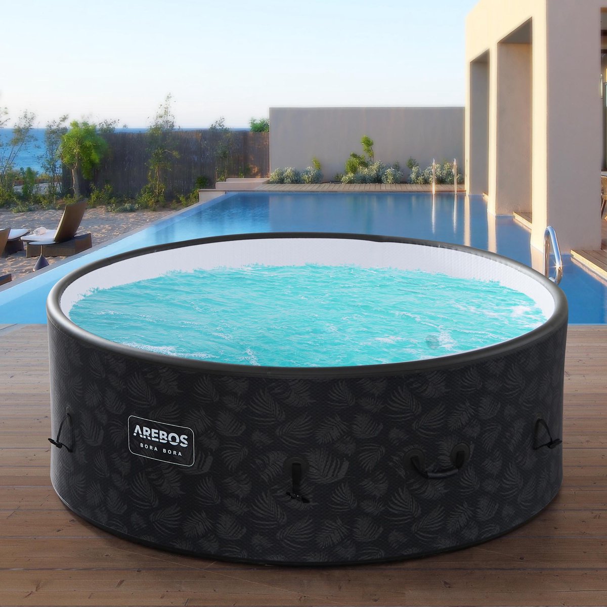 AREBOS In / Outdoor Spa Verwarming van het zwembad Opblaasbare Massage