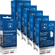 5x Brita Intenza Waterfilter - Bosch - Siemens waterfilter TCZ7003 / TZ70003 / 575491 + Bosch/Siemens Reinigingstabletten