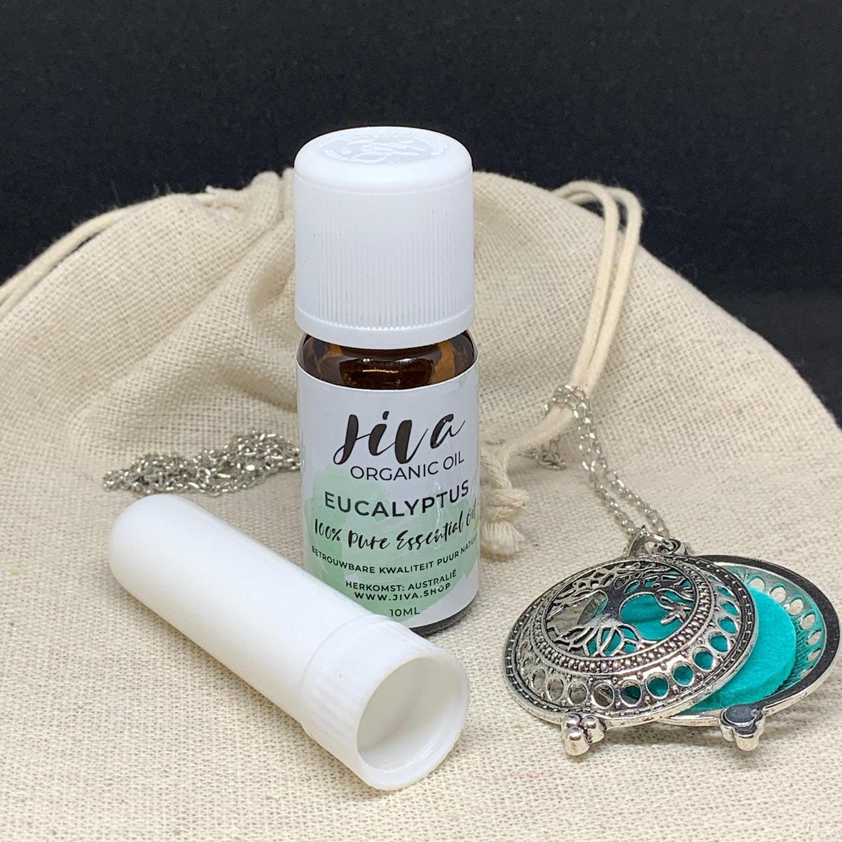 JIVA HOOIKOORTS SET EUCALYPTUS OLIE